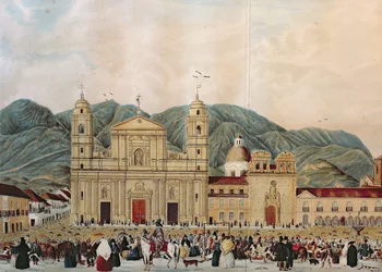 Der Plaza de Bolivar, Bogotá, 1837